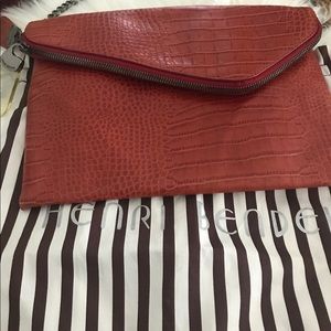 Henri Bendel snakeskin clutch